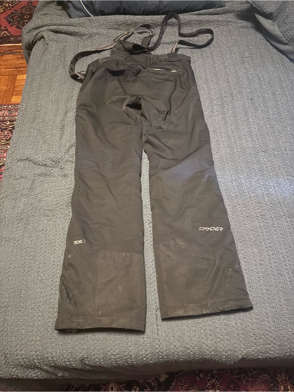 Spyder Men's Black Ski Pants with Adjustable Suspenders